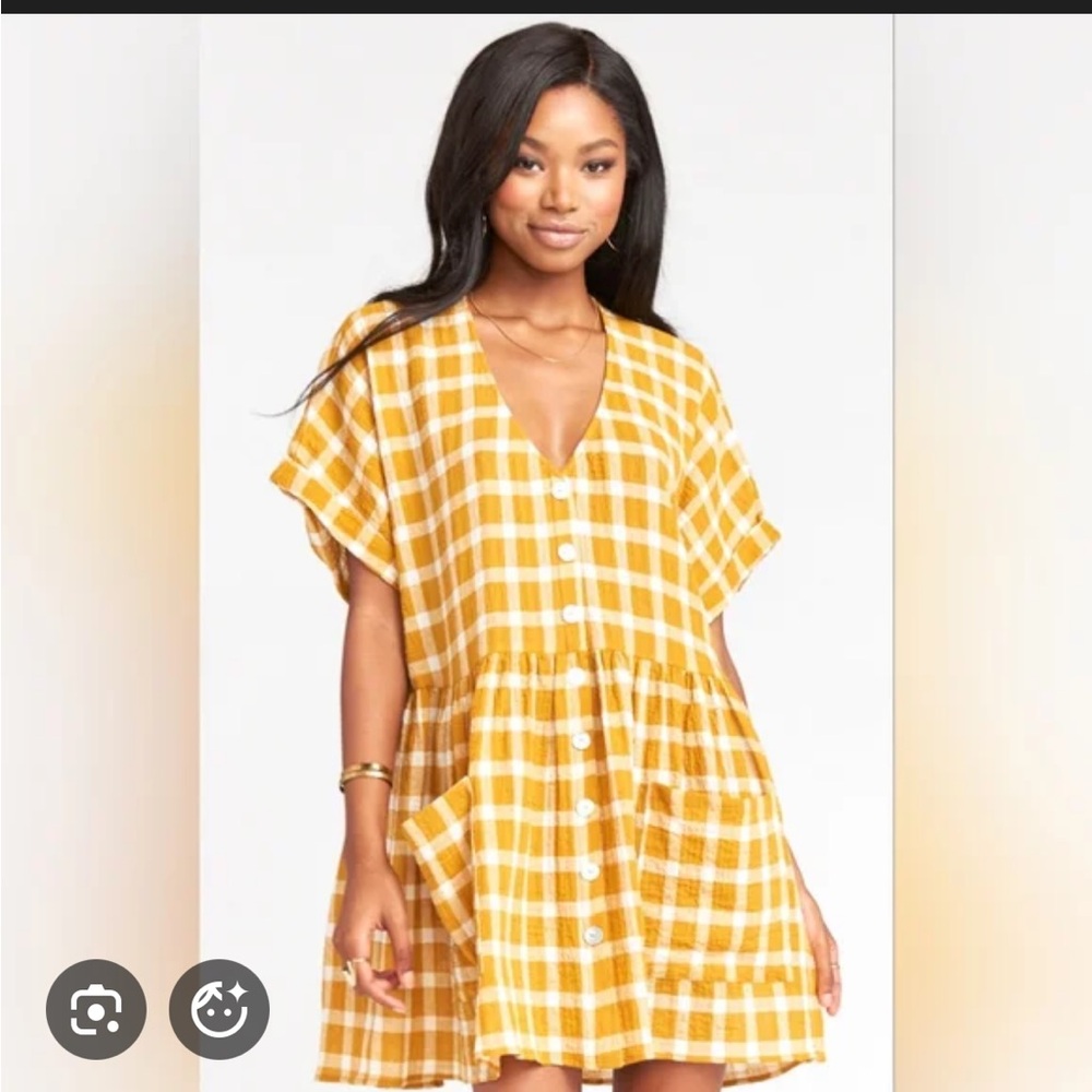 Show Me Your Mumu Yellow Check Dress